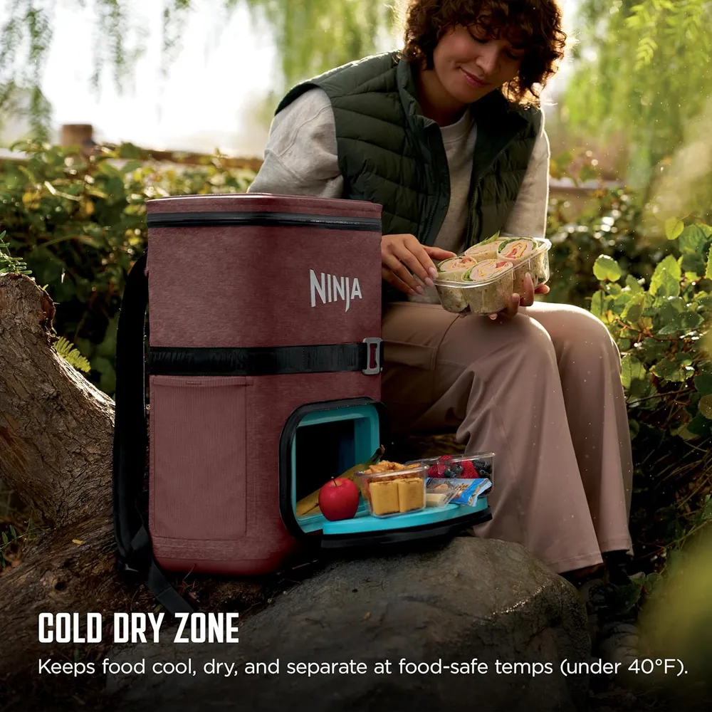 Ninja mochila térmica Frostvault Go Can, 24 qt / 22,7 L | Rojo