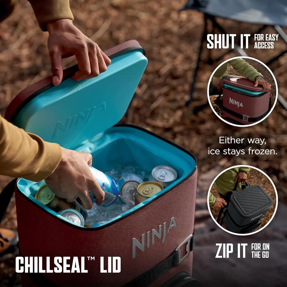 Ninja mochila térmica Frostvault Go Can, 24 qt / 22,7 L | Rojo