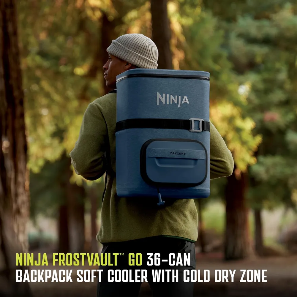 Ninja mochila térmica Frostvault Go Can, 36 qt / 34,1 L | Azul