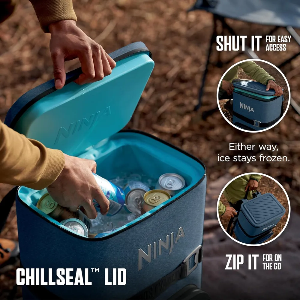 Ninja mochila térmica Frostvault Go Can, 36 qt / 34,1 L | Azul