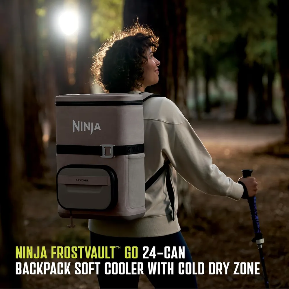 Ninja mochila térmica Frostvault Go Can, 24 qt / 22,7 L | Beige