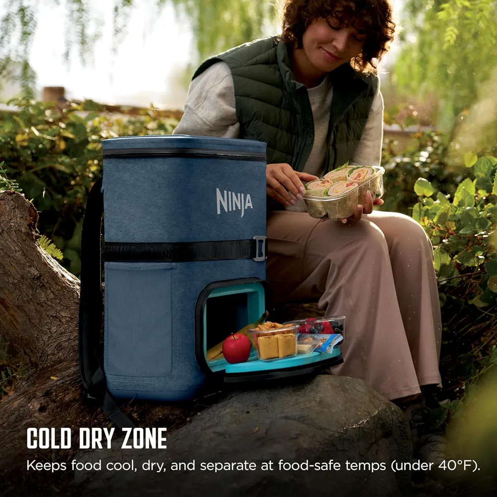 Ninja mochila térmica Frostvault Go Can, 24 qt / 22,7 L | Azul