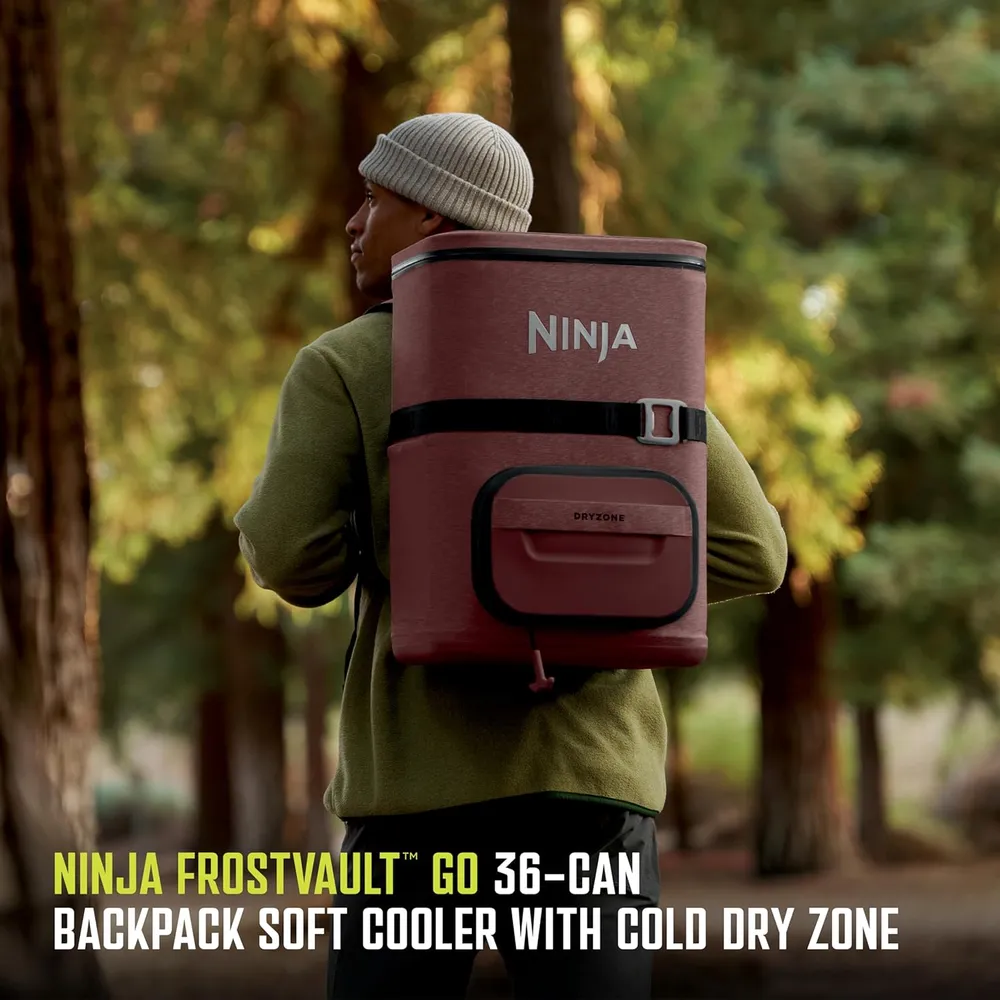 Ninja mochila térmica Frostvault Go Can, 36 qt / 34,1 L | Rojo