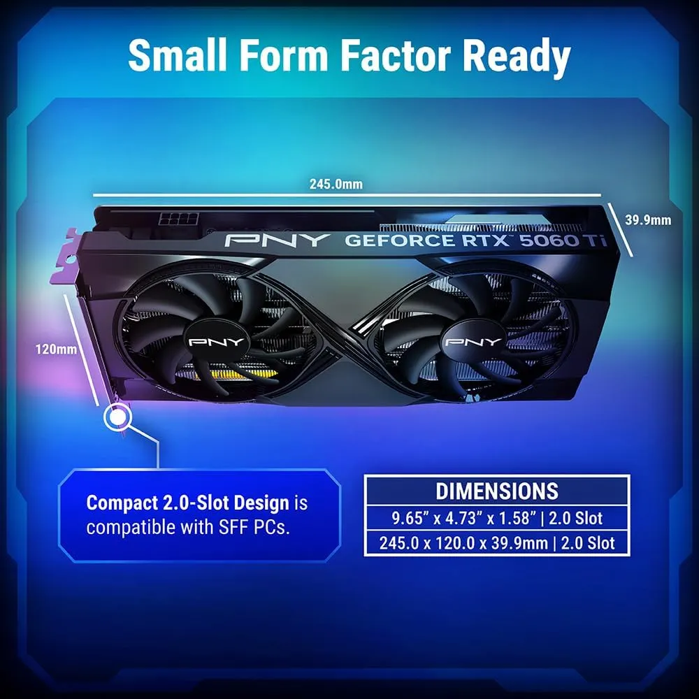 PNY RTX 5060 Ti 16GB GDDR7 Dual Fan