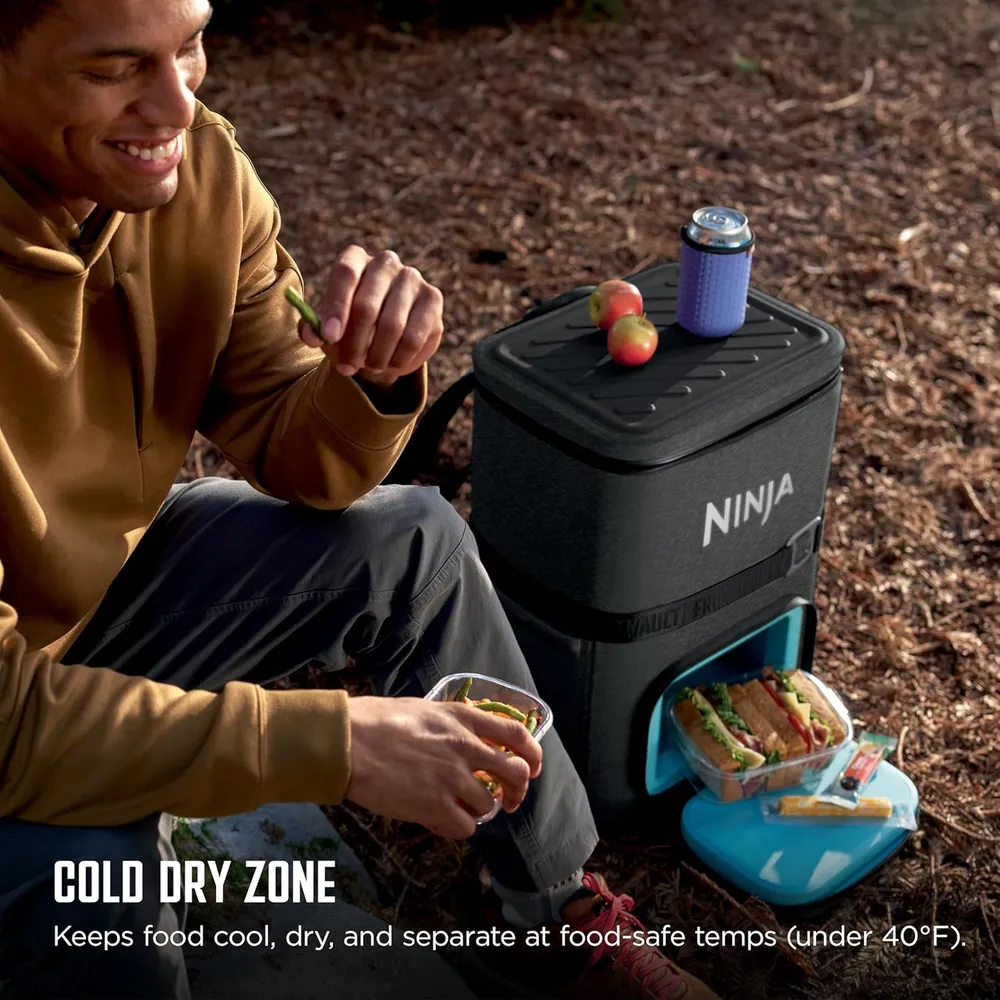 Ninja mochila térmica Frostvault Go Can, 36 qt / 34,1 L | Gris Oscuro