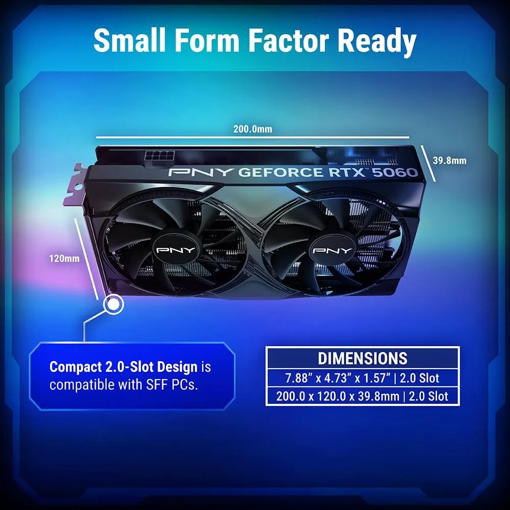 PNY RTX 5060 8GB GDDR7 Dual Fan