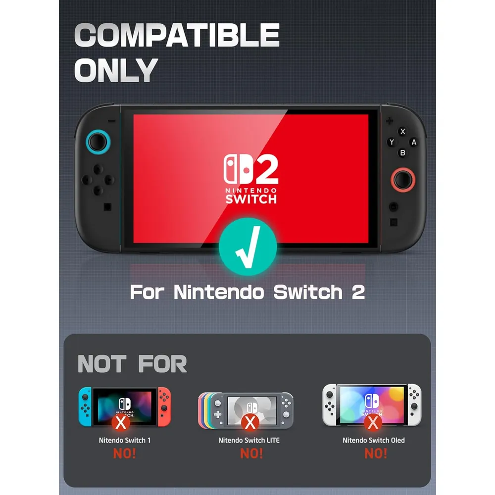 Funda Acoplable con Soporte Plegable Para Nintendo Switch 2 | Negro