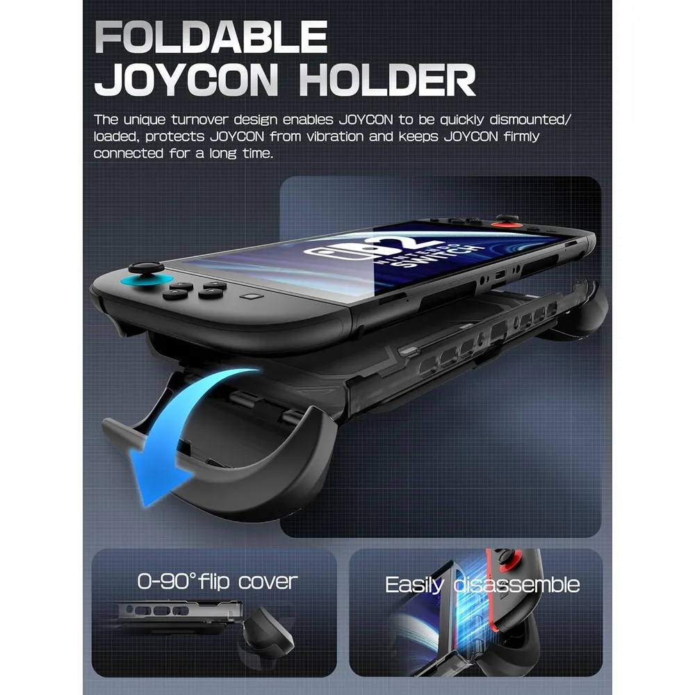 Funda Acoplable con Soporte Plegable Para Nintendo Switch 2 | Negro