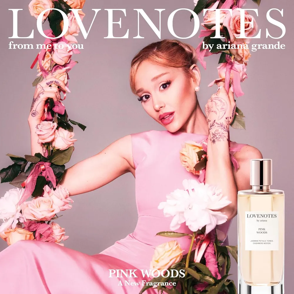 PERFUME ARIANA GRANDE LOVE NOTES PINK WOODS EDP 0.3 OZ / 9 ML