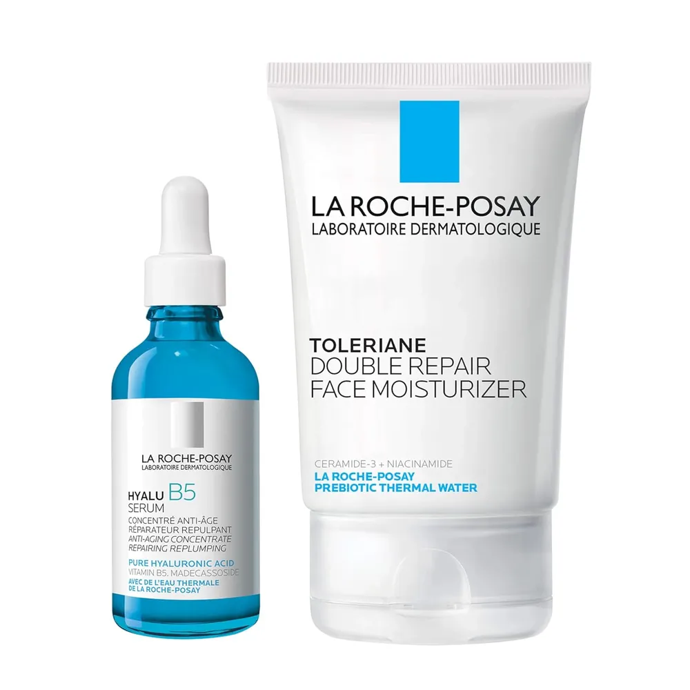 SET LA ROCHE-POSAY HYALU B5 SÉRUM ÁCIDO HIALURÓNICO HIDRATANTE 30 ML + DOUBLE REPAIR 100 ML
