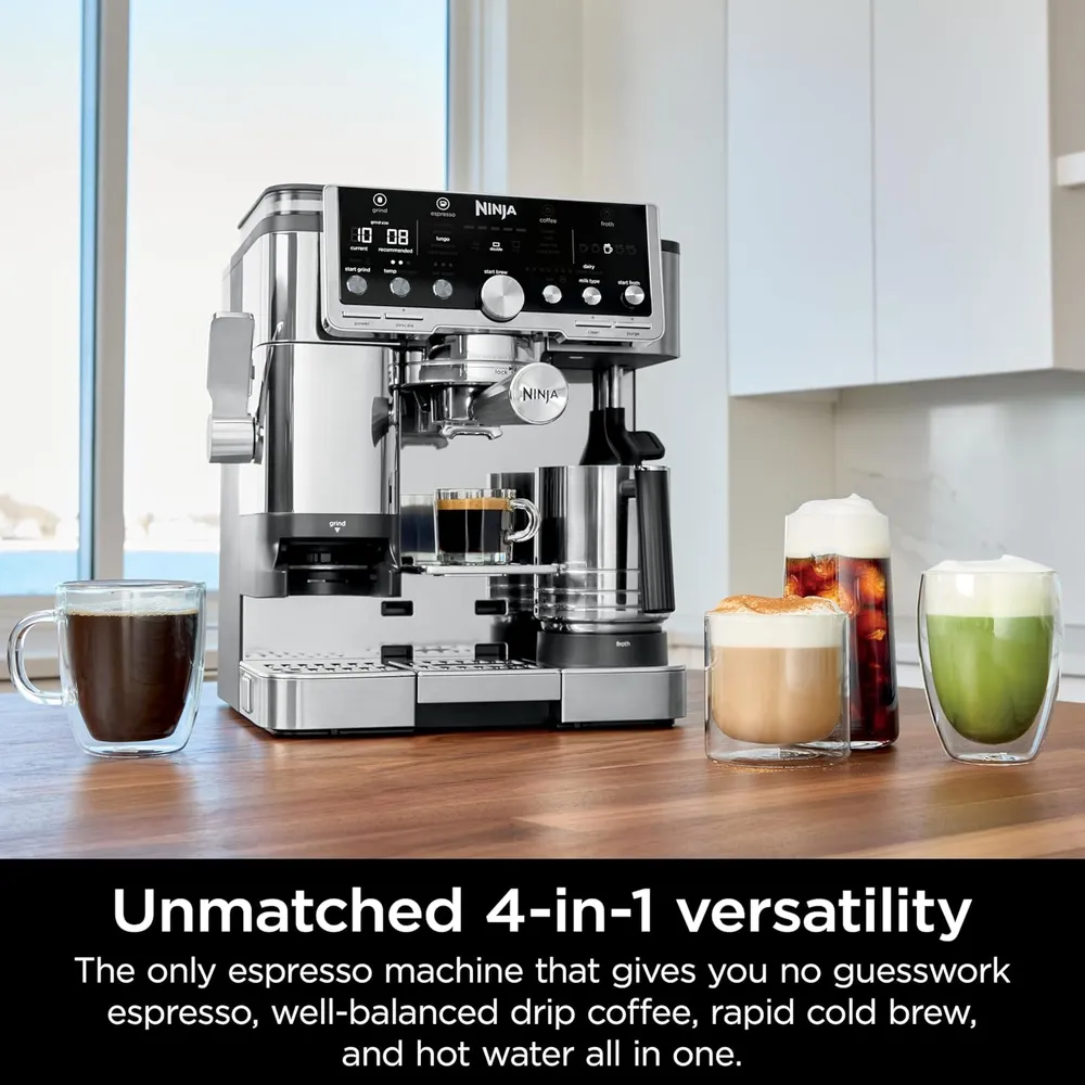 NINJA LUXE CAFÉ ES701, CAFETERA ESPRESSO Y FILTRO CON ESPUMADOR | NEGRO