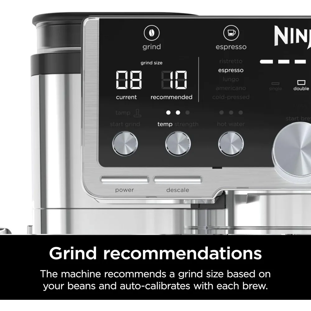 NINJA LUXE CAFÉ ES701, CAFETERA ESPRESSO Y FILTRO CON ESPUMADOR | NEGRO