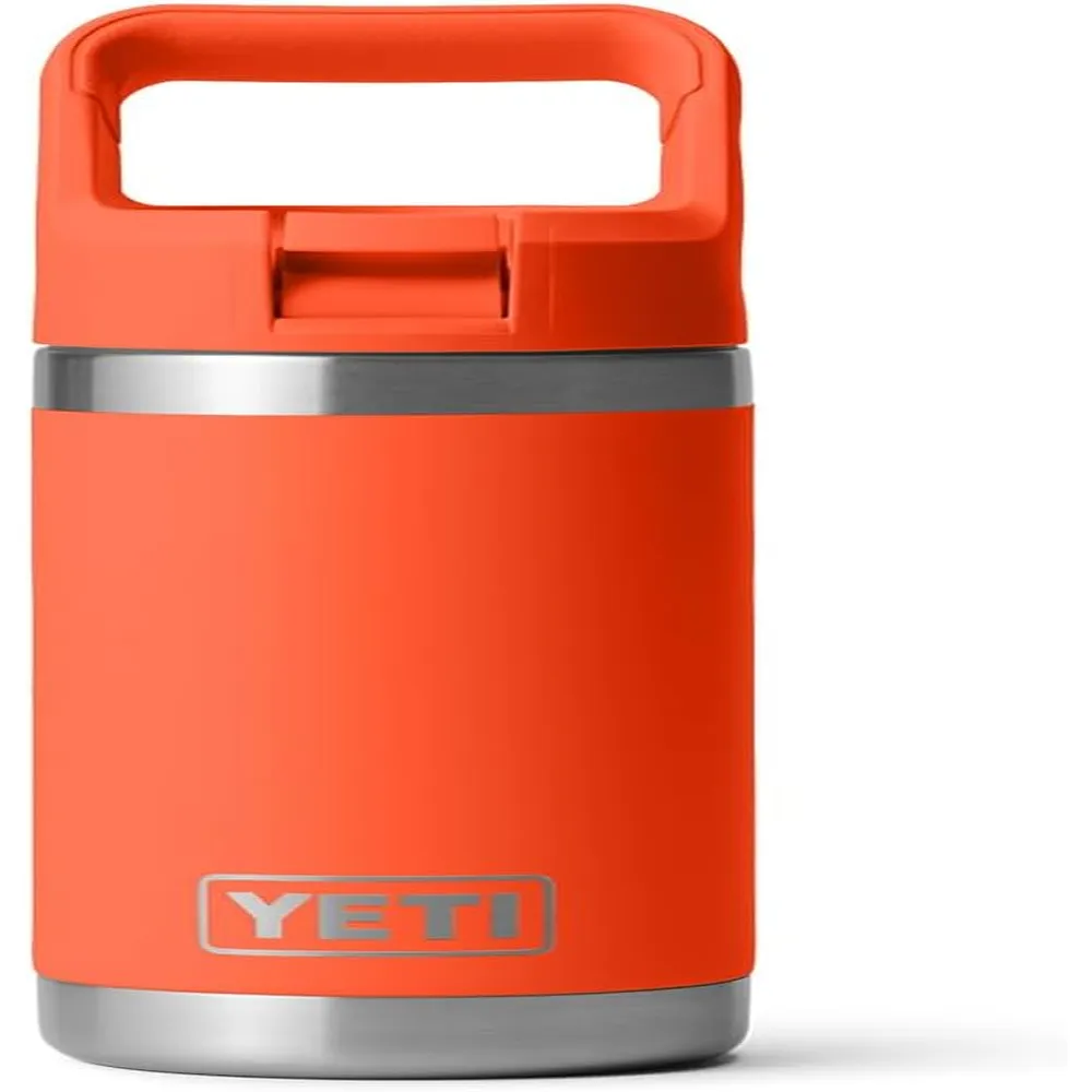 YETI Botella Rambler Jr. para Niños con Cañita de 12 oz | Naranja Fuerte