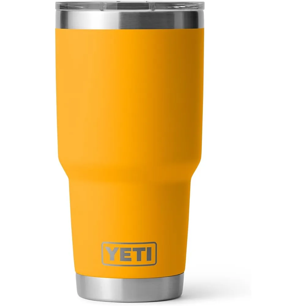 YETI Rambler Vaso de 30 oz de acero inoxidable y tapa MagSlider color anaranjado