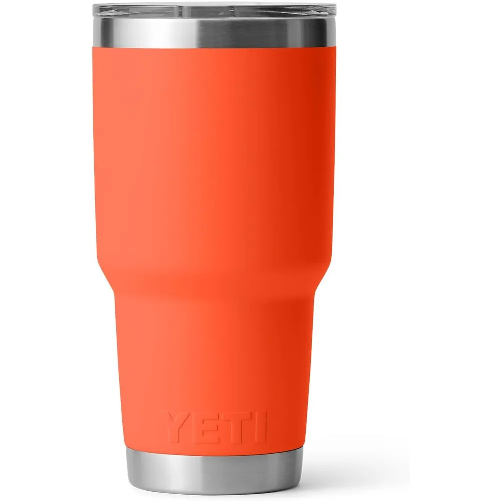 YETI Rambler Vaso de 30 oz de acero inoxidable y tapa MagSlider color naranja fuerte