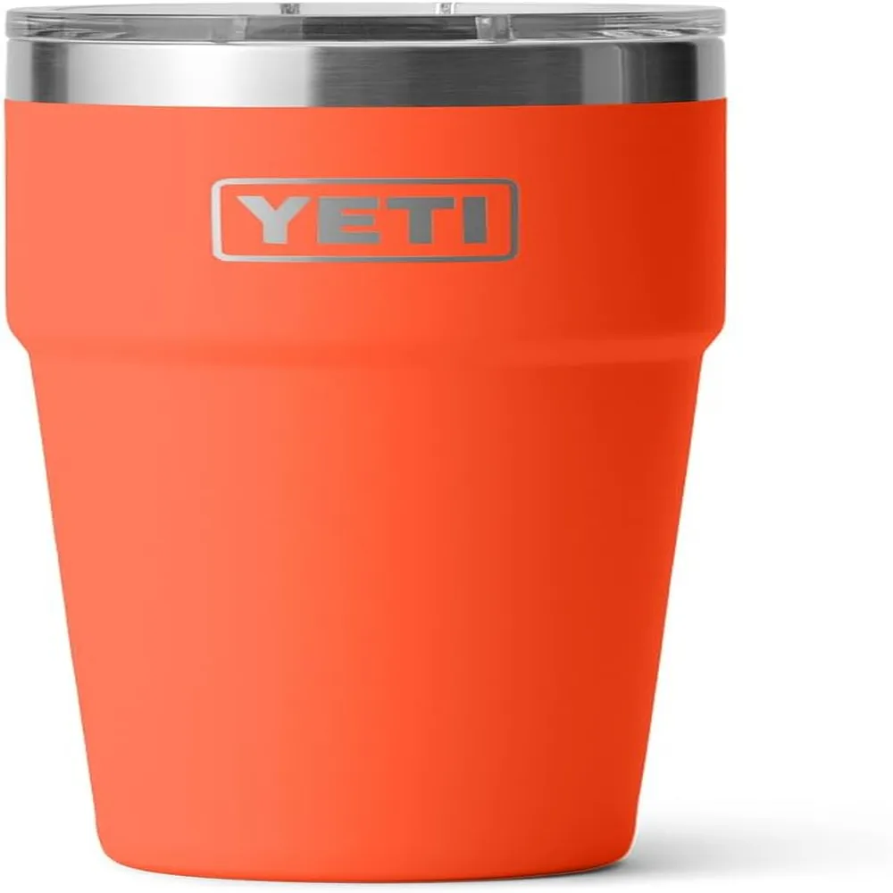 YETI Rambler Vaso de 20 oz de acero inoxidable y tapa MagSlider color naranja