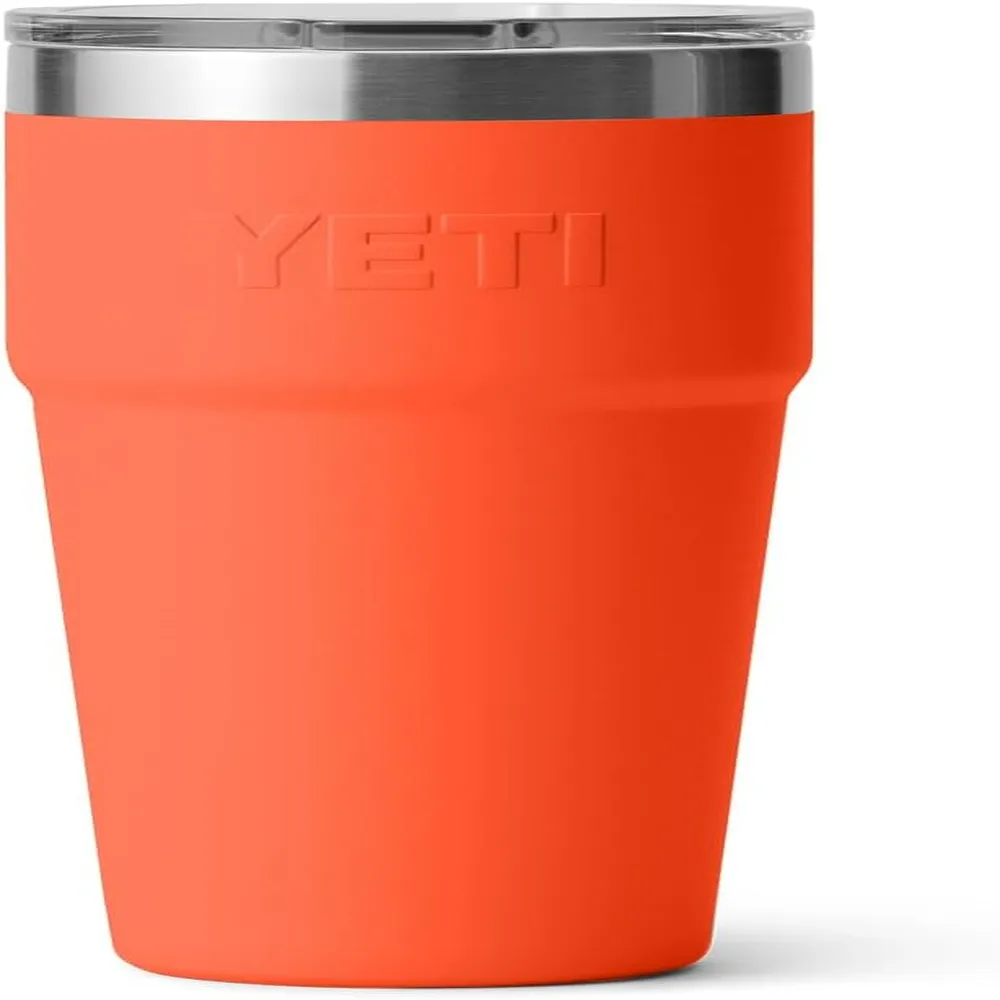 YETI Rambler Vaso de 20 oz de acero inoxidable y tapa MagSlider color naranja