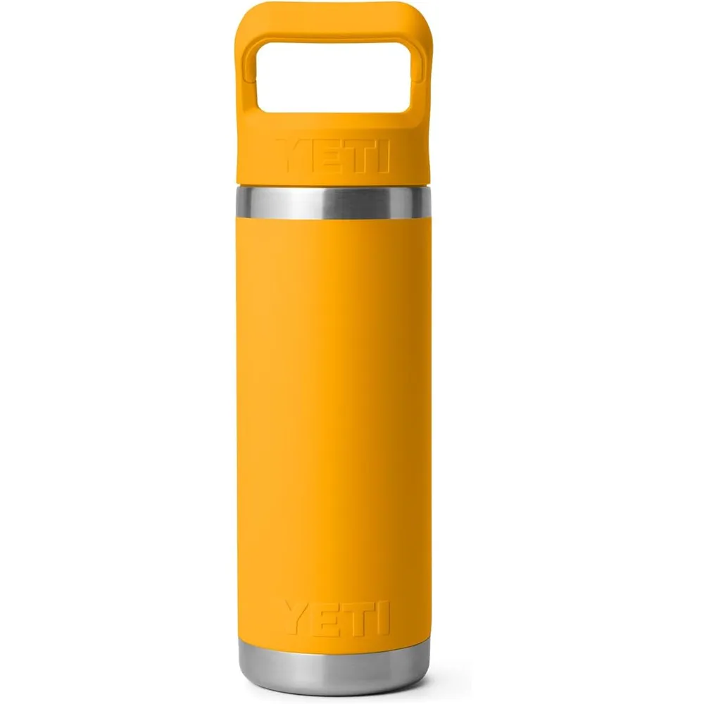 YETI Botella Rambler con Tapa de Cañita de 18 oz | Amarillo