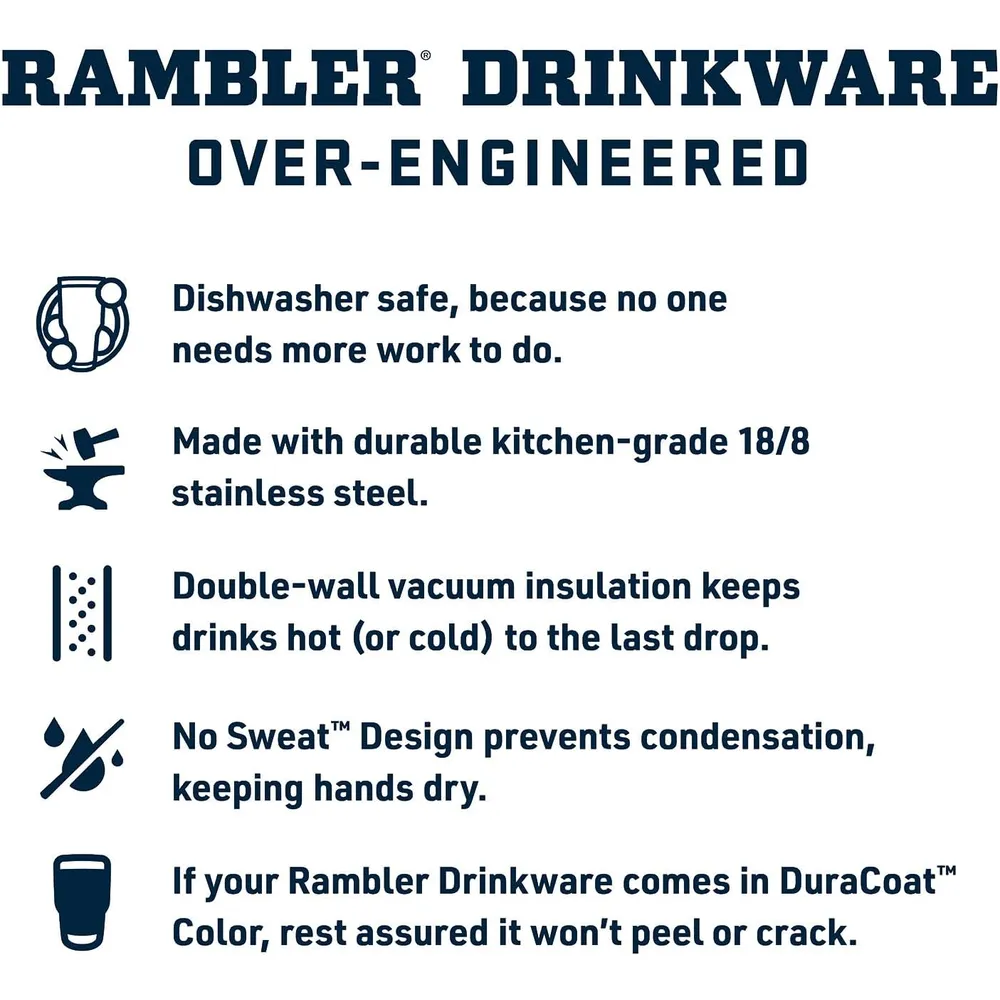YETI Botella Rambler con Tapa de Cañita de 26 oz | Naranja Fuerte
