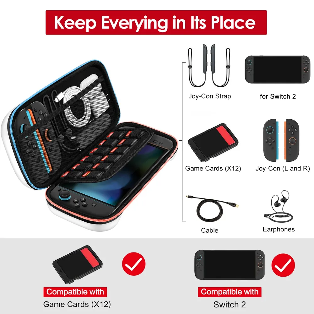 Estuche de Viaje para Nintendo Switch 2 | Blanco