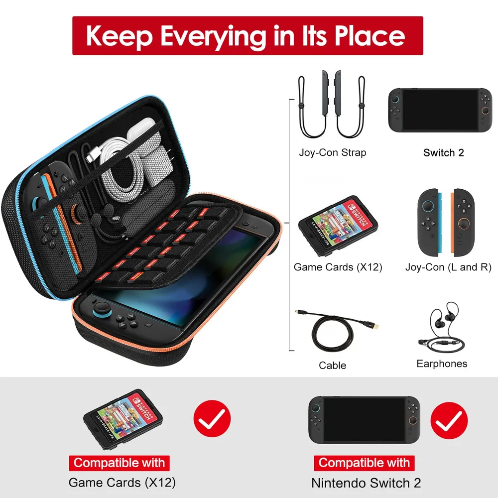 Estuche de Viaje para Nintendo Switch 2 | Rojo
