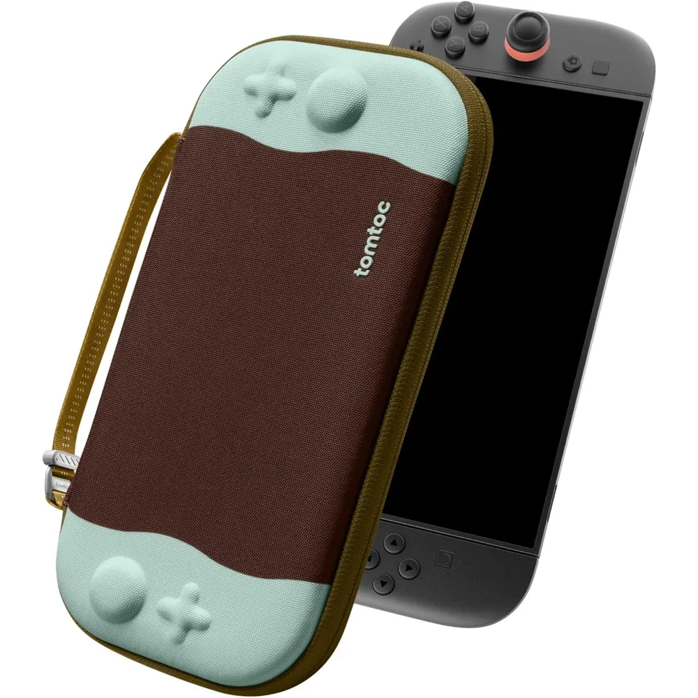 Estuche Slim para Nintendo Switch 2 | Marrón y Verde Jade