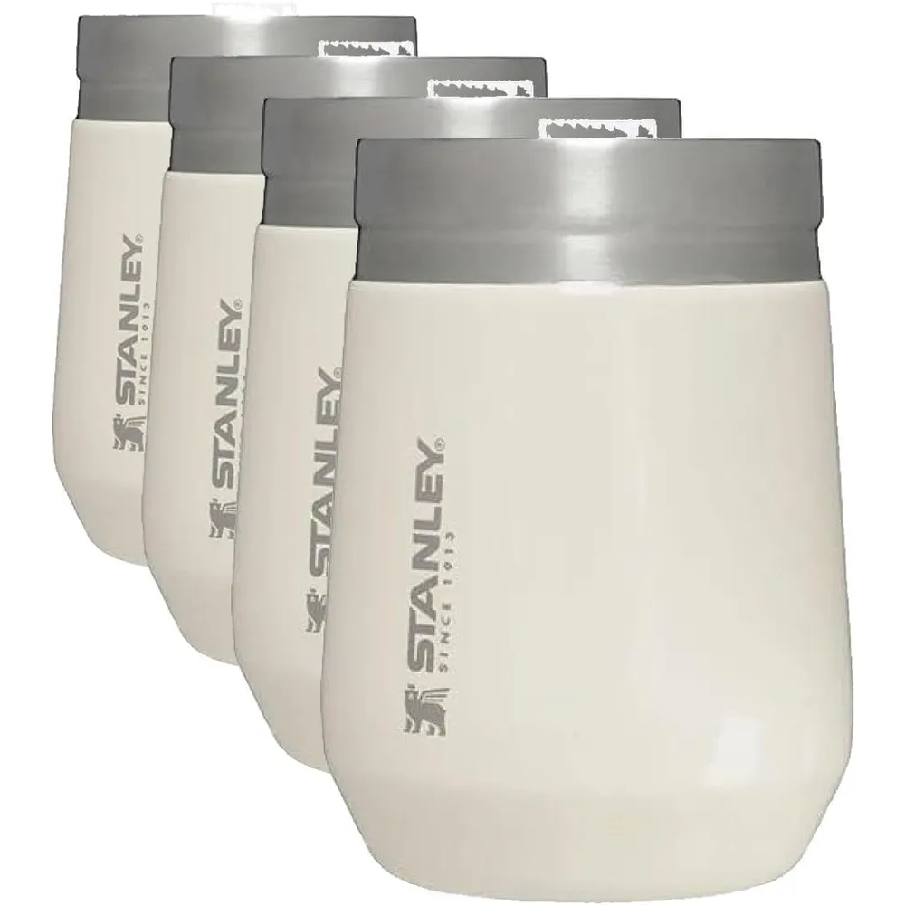 Stanley Wine Tumbler 10 oz de acero inoxidable - Pack de 4 | Cream Gloss
