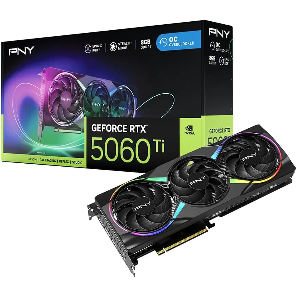 PNY RTX 5060 Ti Epic-X Arg OC 8GB GDDR7 Triple Fan