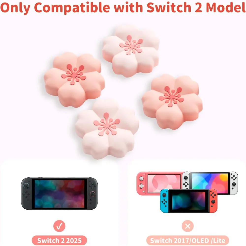 Agarres para Pulgar Sakura Para Nintendo Switch 2 (4 Unidades)