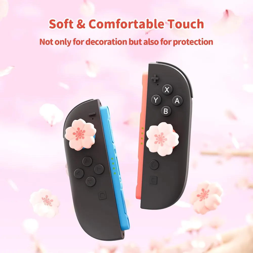Agarres para Pulgar Sakura Para Nintendo Switch 2 (4 Unidades)
