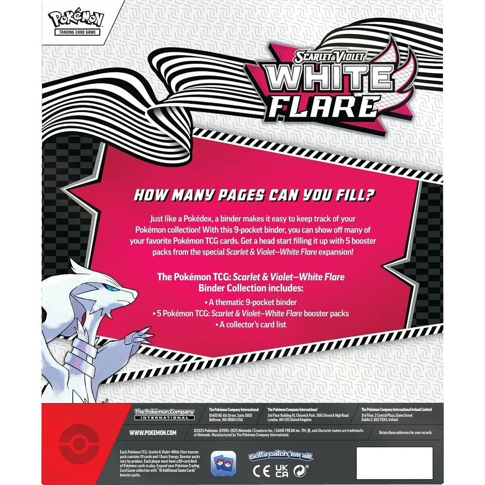 JUEGO DE CARTAS POKÉMON TCG SCARLET & VIOLET WHITE FLARE BINDER COLLECTION (INGLÉS)