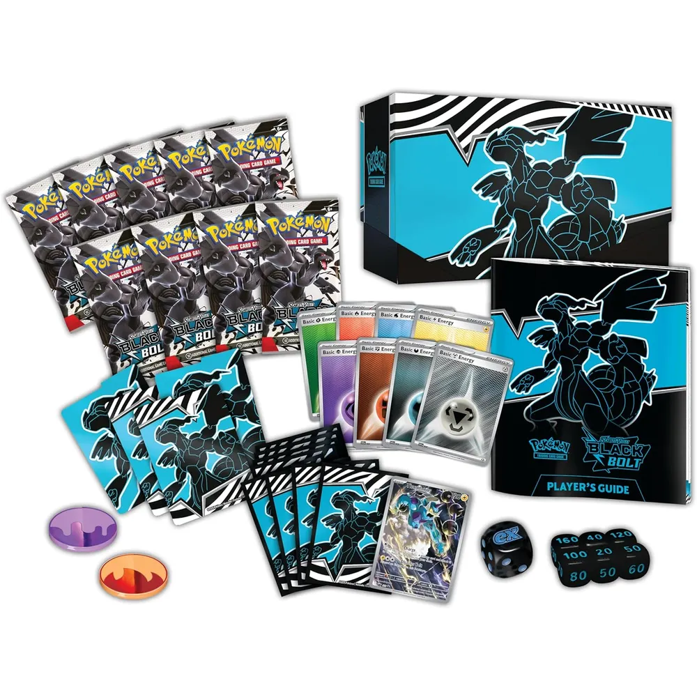 JUEGO DE CARTAS POKÉMON TCG SCARLET & VIOLET BLACK BOLT ELITE TRAINER BOX (INGLÉS)