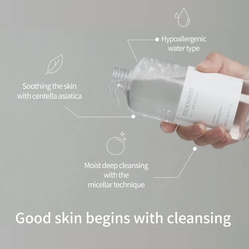 MIXSOON LIMPIADOR FACIAL CENTELLA CLEANSING 10 OZ / 300 ML