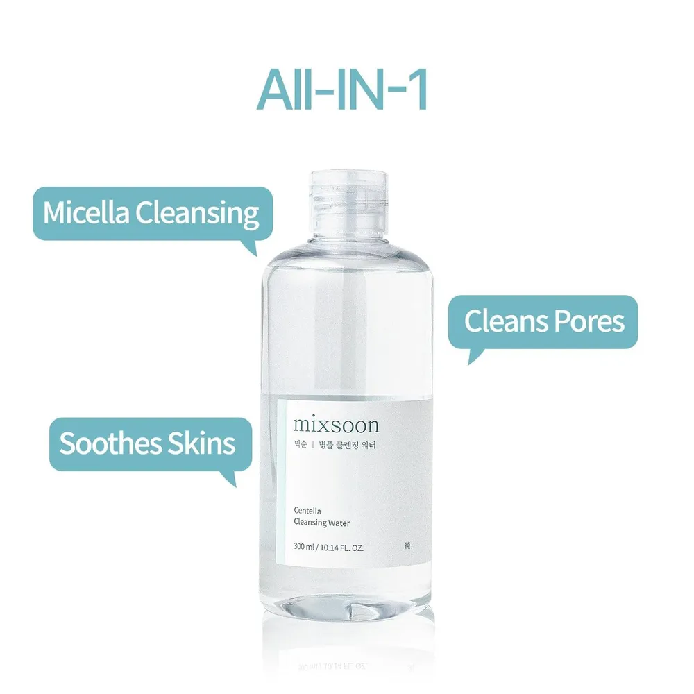 MIXSOON LIMPIADOR FACIAL CENTELLA CLEANSING 10 OZ / 300 ML