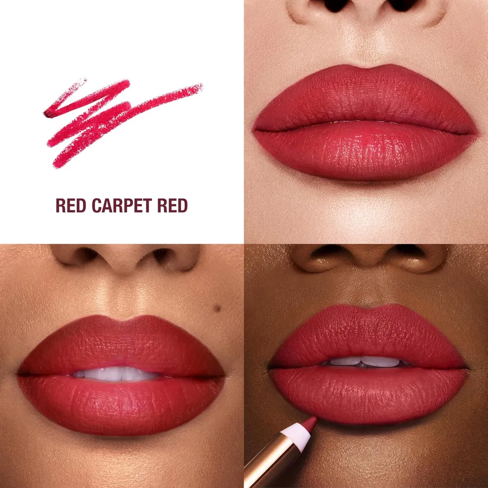 Charlotte Tilbury Lip Cheat Lápiz delineador de labios | Alfombra roja roja - rojo en tonos azules