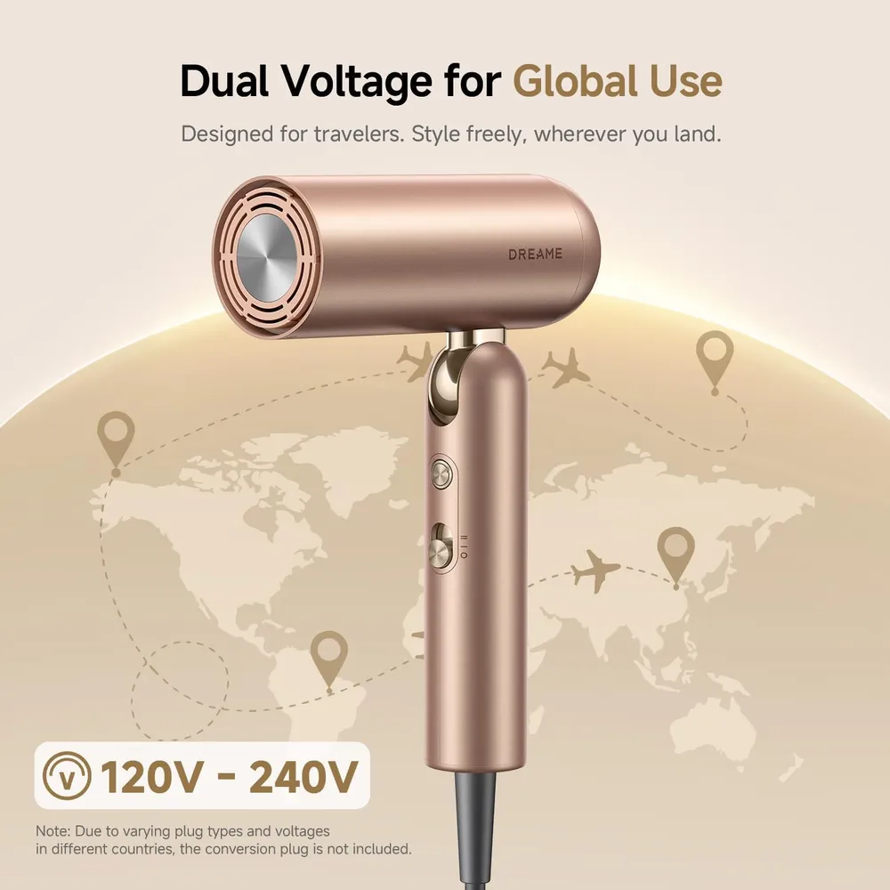 DREAME POCKET PRO SECADOR DE VIAJE CON DIFUSOR | ORO ROSA