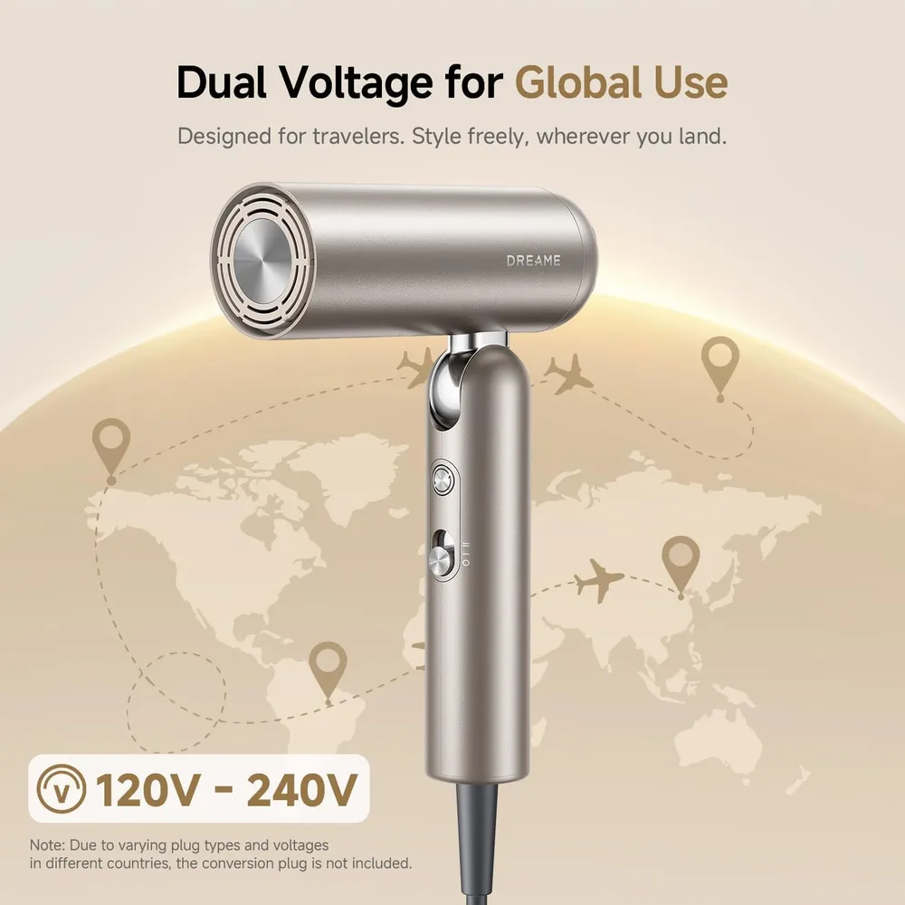 DREAME POCKET PRO SECADOR DE VIAJE CON DIFUSOR | PLATEADO
