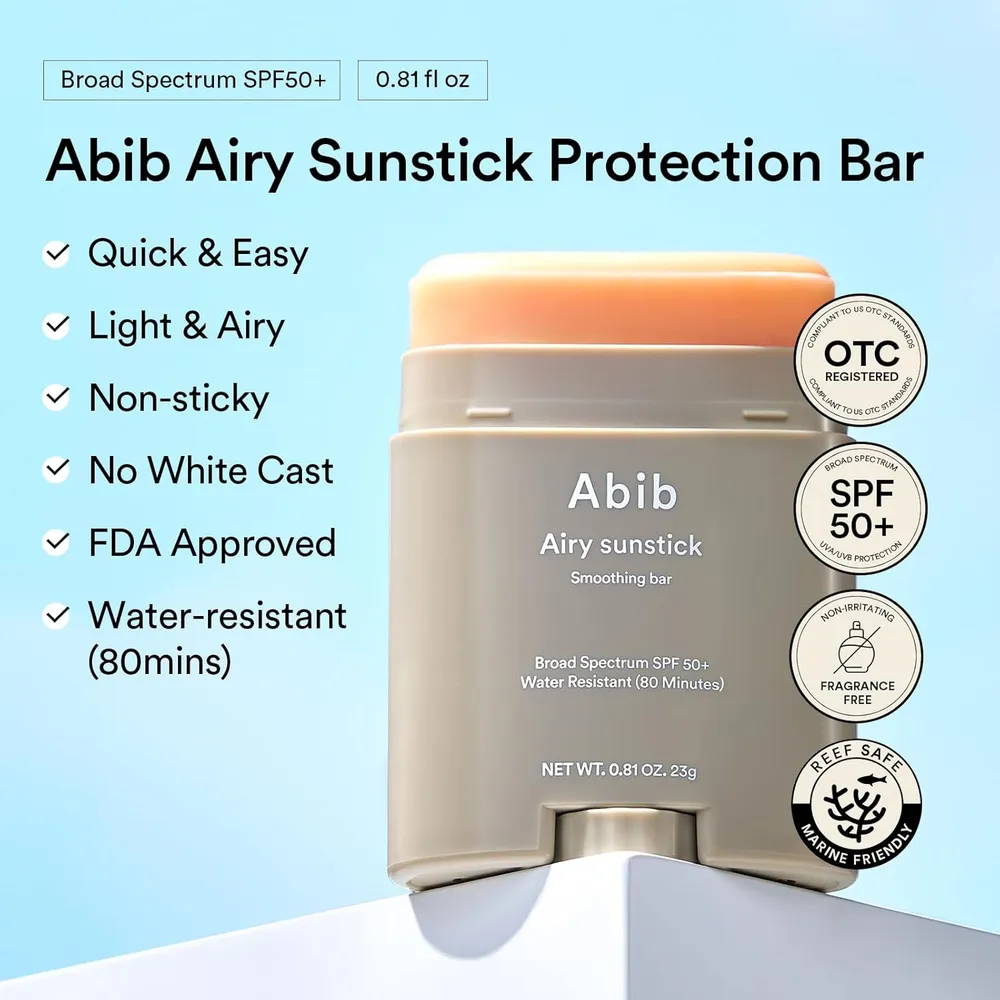 Barra protectora solar Duo Abib de 1.58 oz / 45 g | Airy & Quick