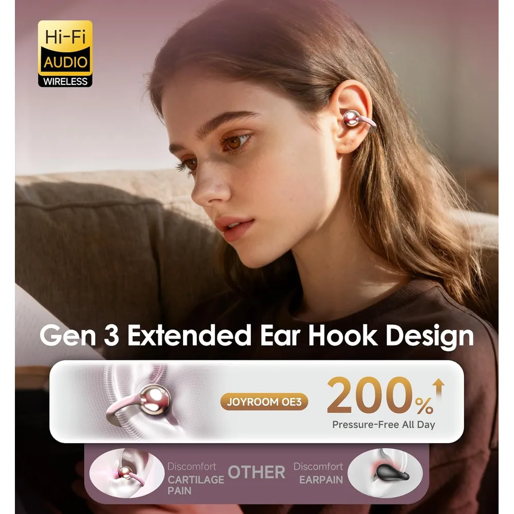 AUDÍFONOS INALÁMBRICOS KING LUCKY GEN 3 CLIP BLUETOOTH 6.0 | ROSA
