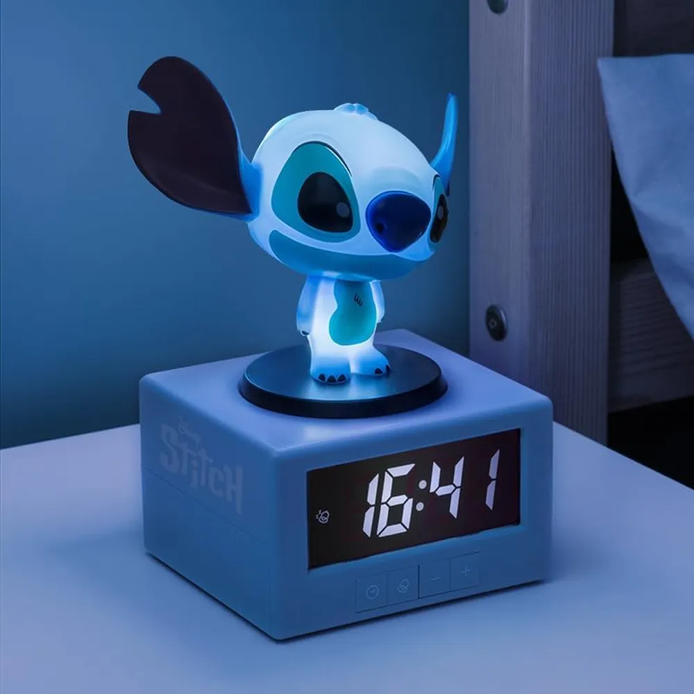 Paladone Disney Stitch, despertador con luz nocturna y alarma oficial