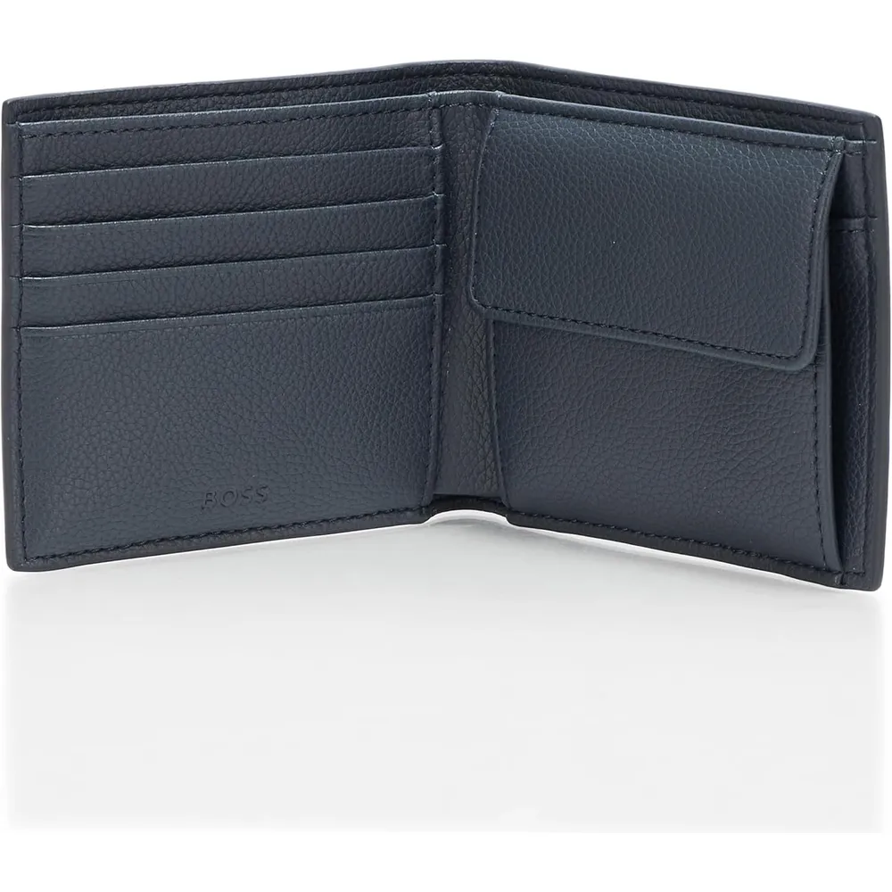 BILLETERA HUGO BOSS RAY BIFOLD AZUL HOMBRE