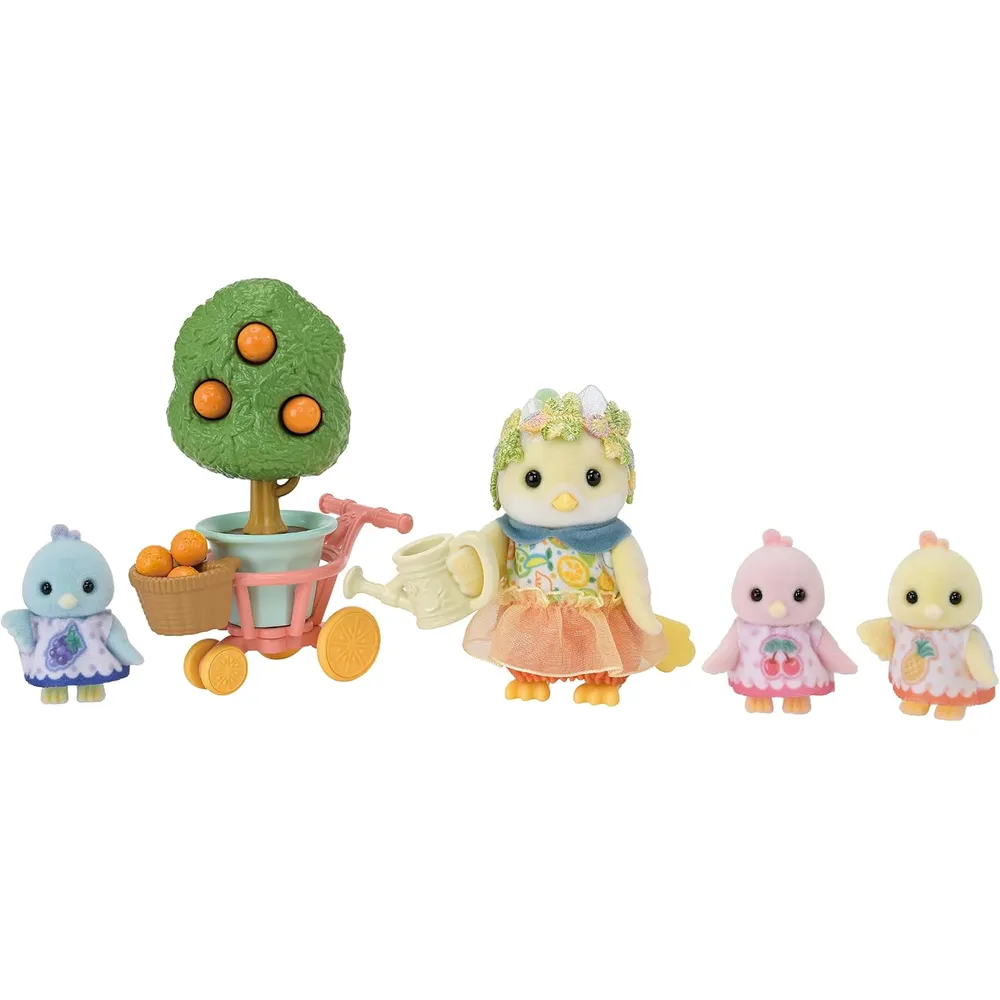 MUÑECA SYLVANIAN FAMILIES FAMILIA PÁJAROS CÍTRICOS