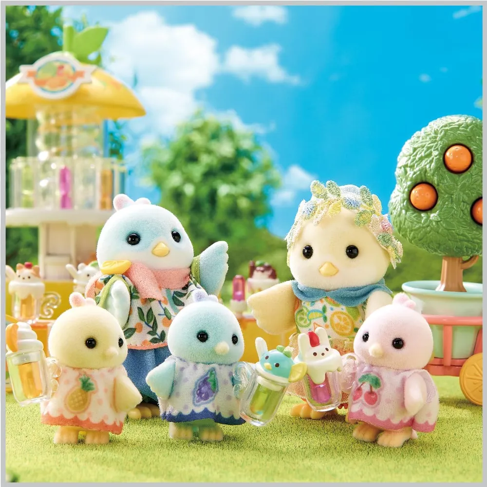 MUÑECA SYLVANIAN FAMILIES FAMILIA PÁJAROS CÍTRICOS