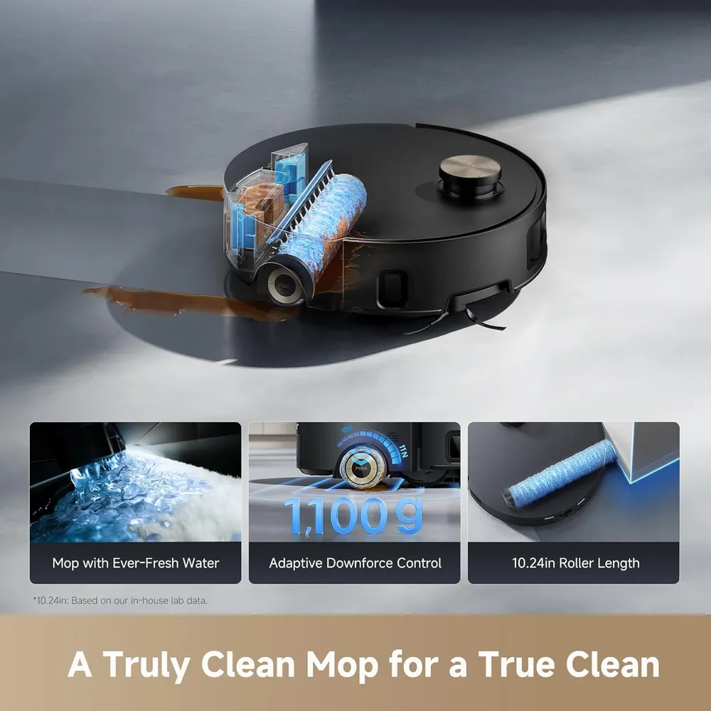 Dreame Aqua10 robot aspirador con rodillo | Negro