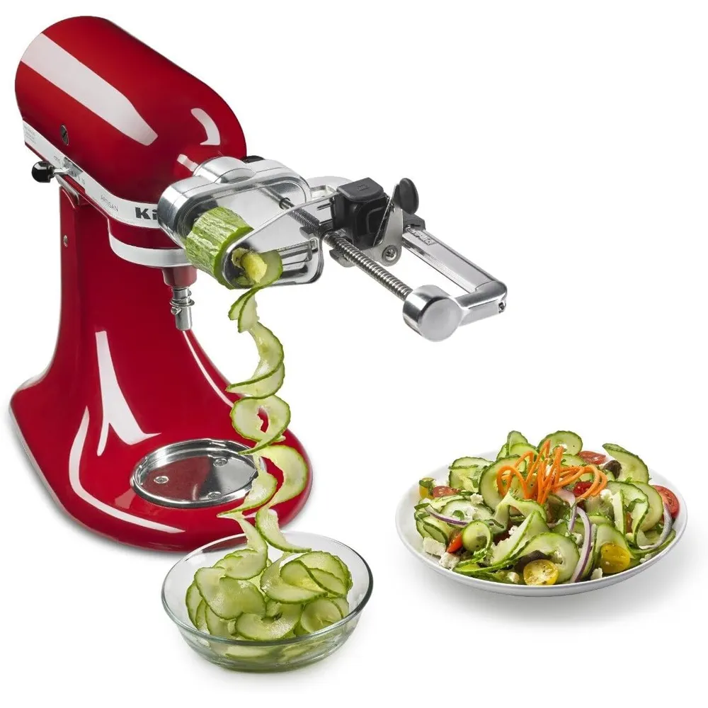 KITCHENAID, ESPIRALIZADOR CON PELADOR, DESCORAZONADOR Y REBANADOR| PLATEADO