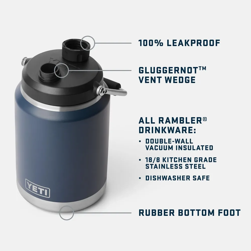 YETI Rambler Jarra con Tapa Magnética de 1 Galón | Azul Marino
