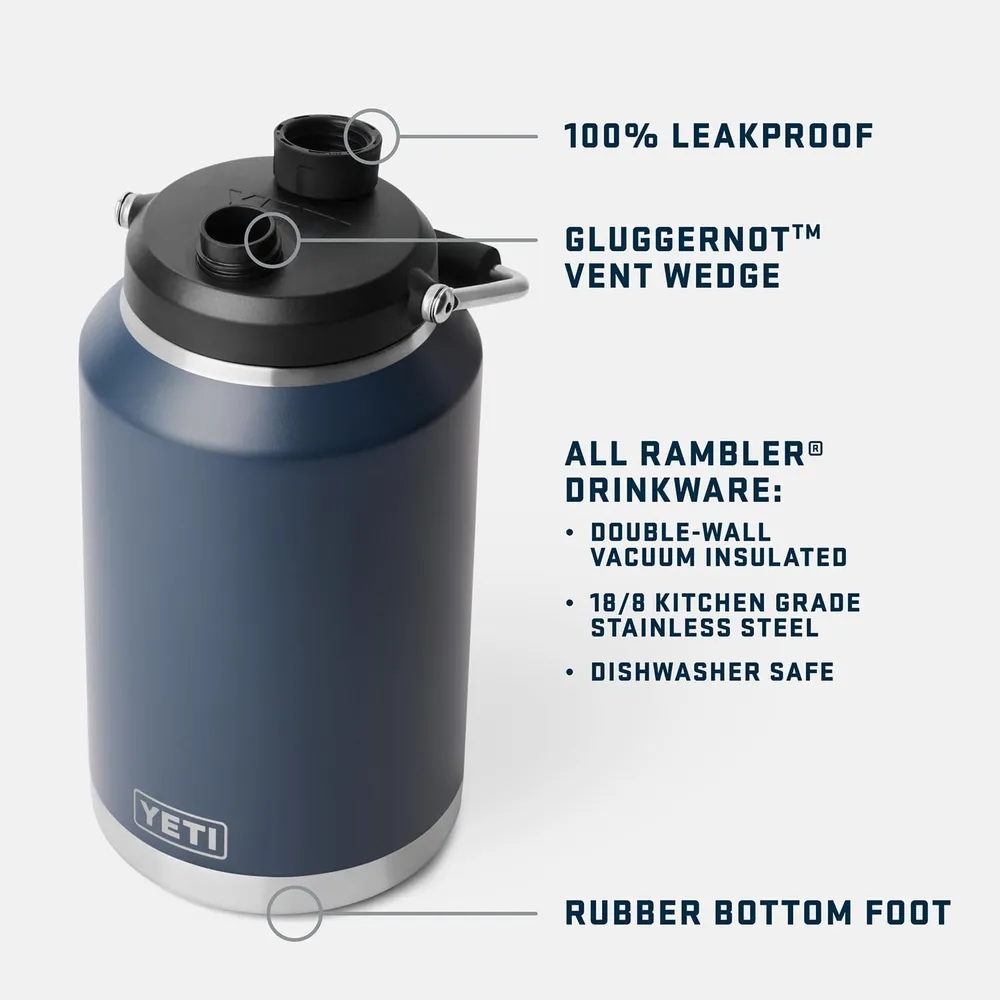 YETI Rambler Jarra con Tapa Magnética de 1 Galón | Verde Oscuro
