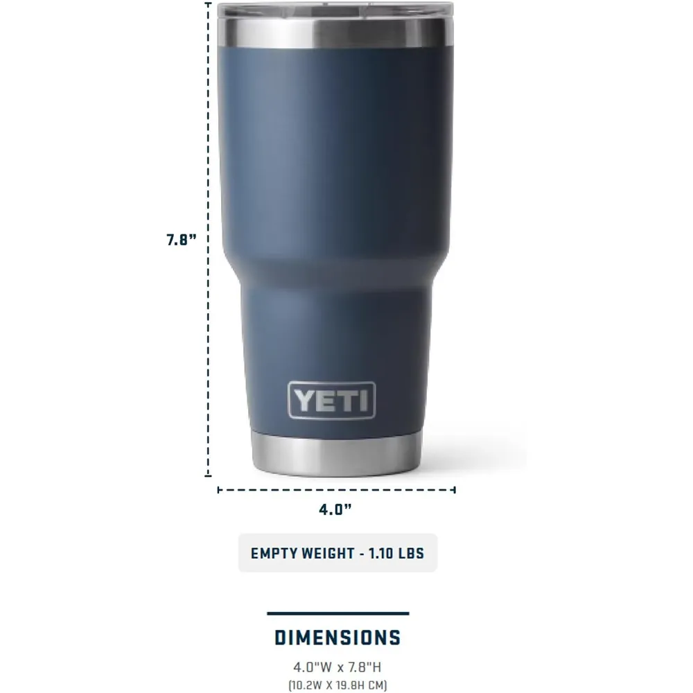 YETI Rambler Vaso de 30 oz de acero inoxidable y tapa MagSlider color rosa bebé