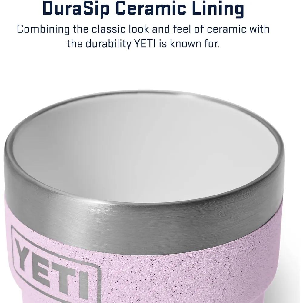YETI Rambler Paxk 2 vasos s de 4 oz de acero inoxidable para expreso color rosa bebé