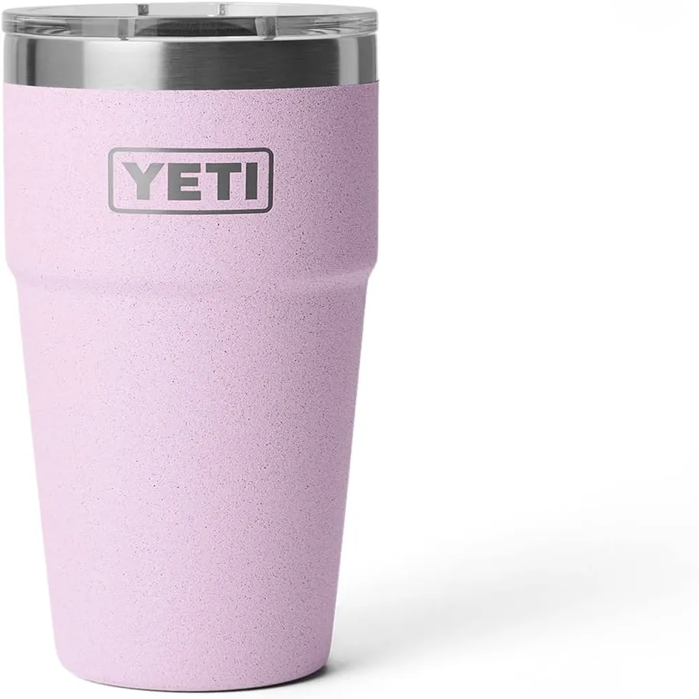 YETI Rambler Vaso de 20 oz de acero inoxidable y tapa MagSlider color rosa bebé